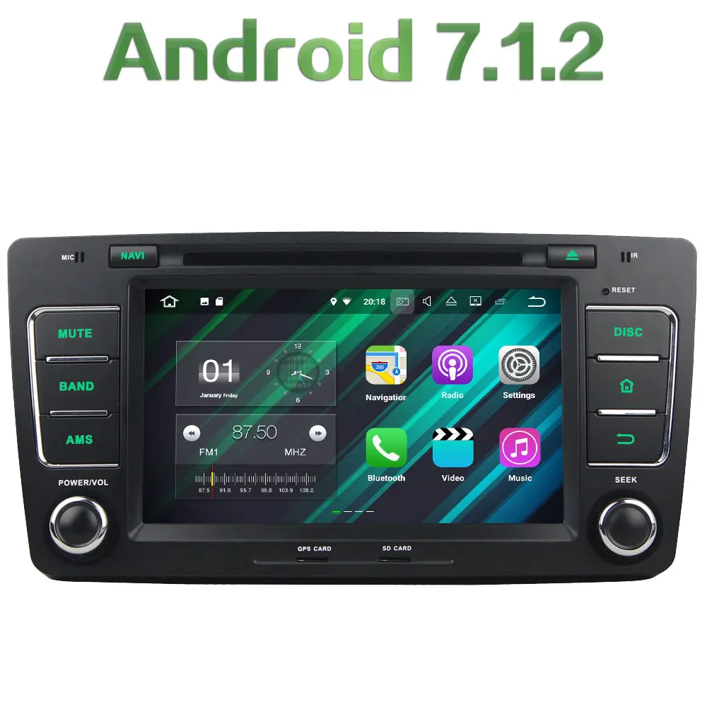 GPS Navi 2GB RAM 16GB ROM Android 7 1 2 Bluetooth Stereo Radio 2 Din Car