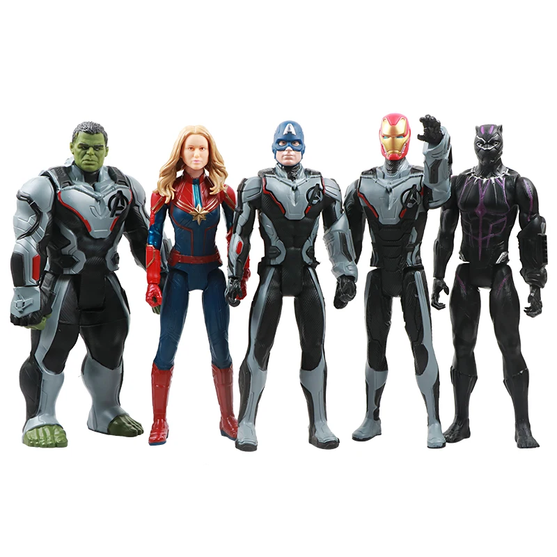 New 30cm Super Heroes Marvel Avengers Endgame Hulk Captain Marvel Iron Man Captain America Action Figures Toys For Children Gift