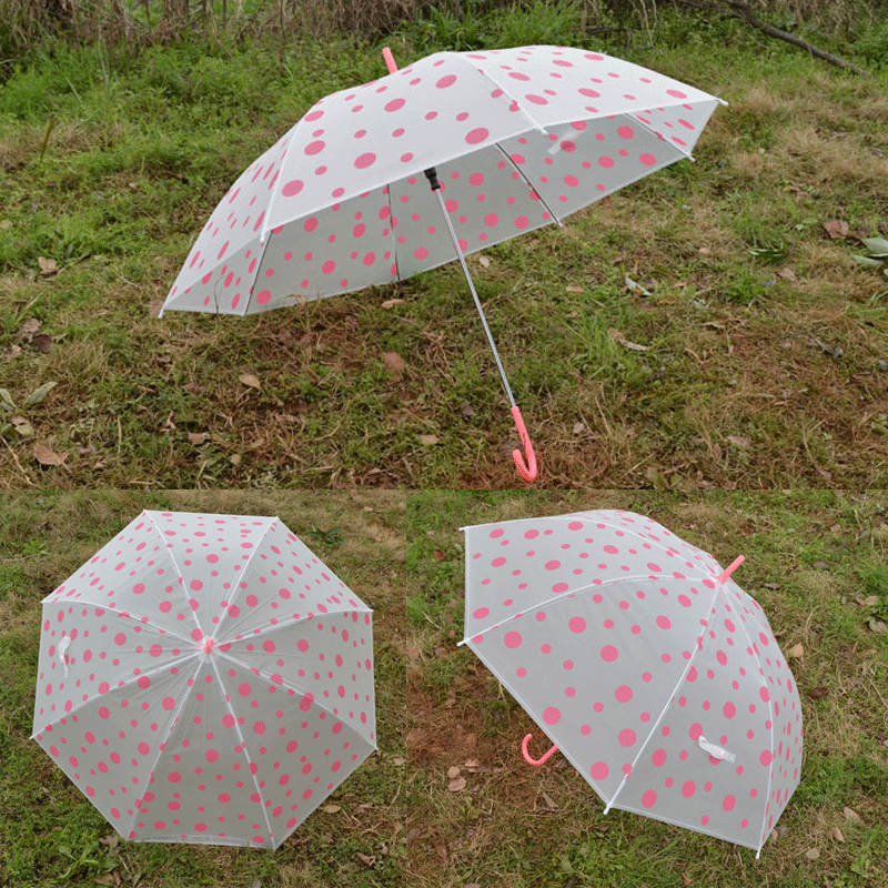 Большая прозрачная купольная прозрачная ручка зонтика с защитой от дождя и солнца
