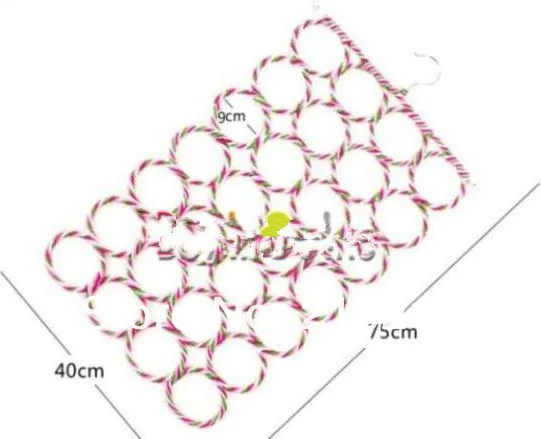 28-отверстие кольцо веревки Слоты держатель крючок шарф оборачивает шали хранения Вешалка Организатор