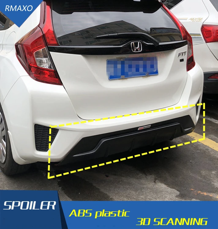 Для Honda fit Jazz обвес спойлер- для fit Jazz ABS задний спойлер передний бампер диффузор защитные бамперы