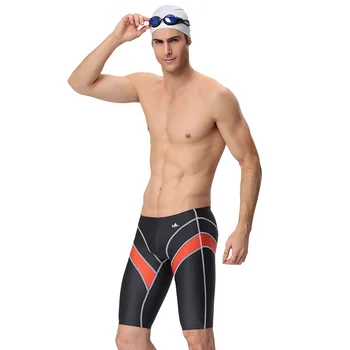 

Yinfa FINA approved waterproof men swimwear chlorine resistant racing mens swimsuits swim jammers bathing suit men's swimwear