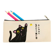 1PCS Simple Cat Pencil Case Creative Canvas Pencil Bag School Supplies Cartoon Stationery zipper Pencils Box Students Gifts 1PCS Simple Cat Pencil Case Creative Canvas Pencil Bag School Supplies Cartoon Stationery zipper Pencils Box Students Gifts