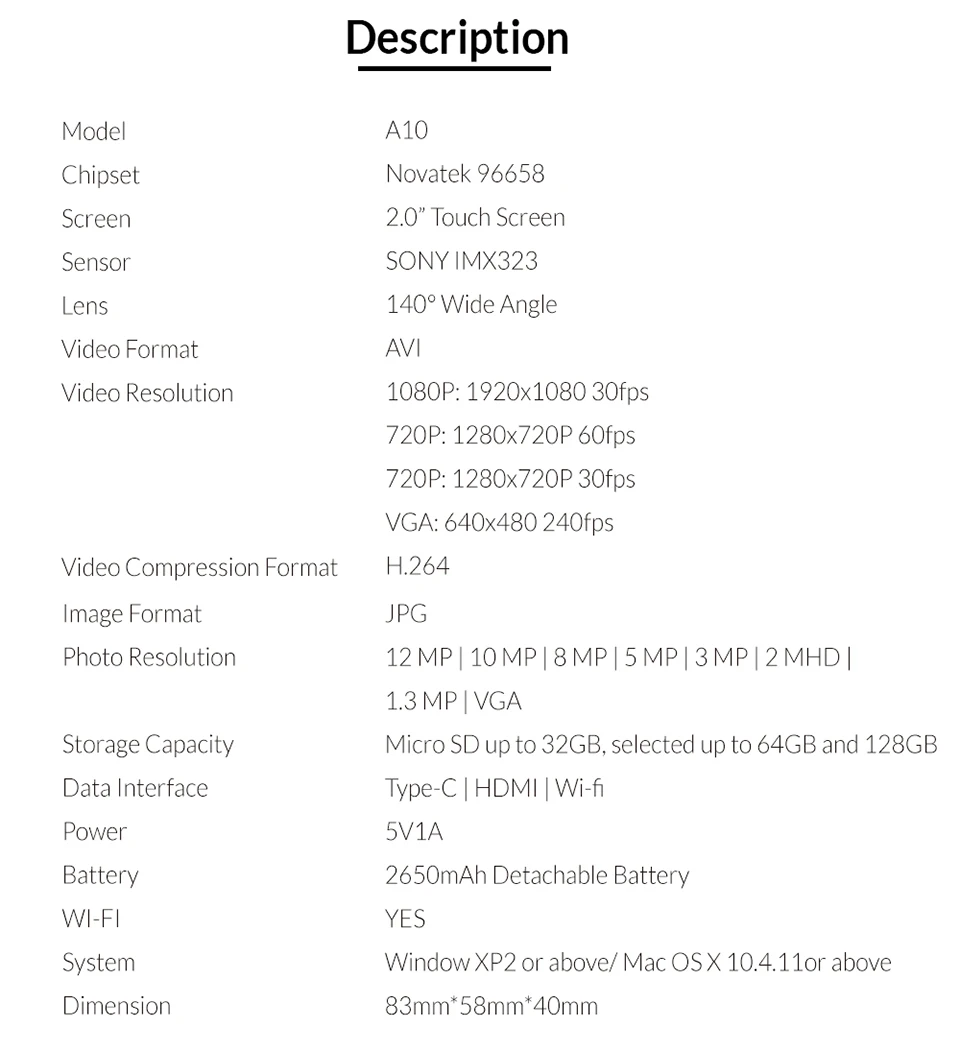 Новинка SJCAM A10 портативная мини-камера IR-Cut ночного видения Лазерная позиционирование Экшн-камера носимая инфракрасная камера безопасности