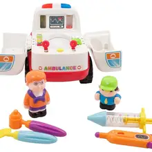 Wishtime Play Basics скорая помощь игрушечный комплект врача ролевые игровой набор «Доктор» и медицинский набор внутри Bump Go игрушечный автомобиль со световыми звуками