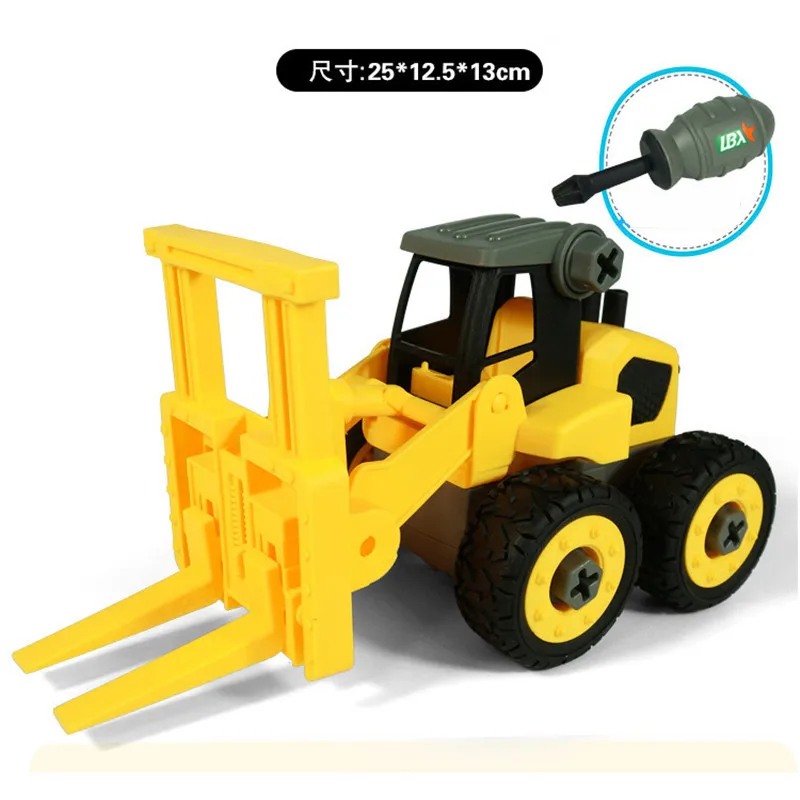 9 видов DIY сборка инженерного автомобиля Развивающие игрушки для мальчиков гайка винт 3D модель строительные наборы игрушки