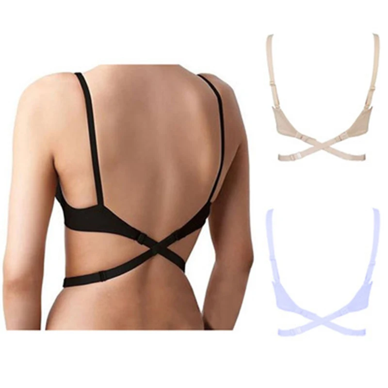 

New Arrival 2 PCS 3 Colors Adjustable Extender Hook Low Back Backless Bra Strap Adapter Converter Fully
