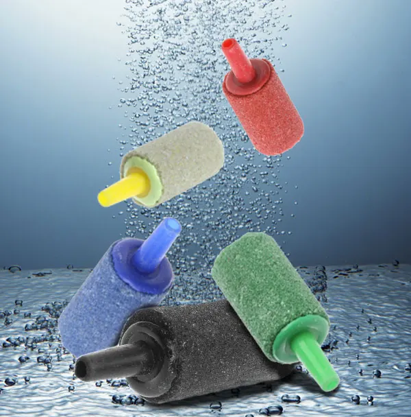 10Pcs Aquarium Pond Cylinder Bubble Air Stone Fish Tank Aeration