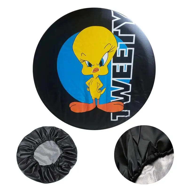 

14-17 Inch Cartoon PVC Leather Spare Wheel Tire Cover Case Bag Pouch Protector For Toyota Daihatsu Honda Suzuki Isuzu Nissan VW