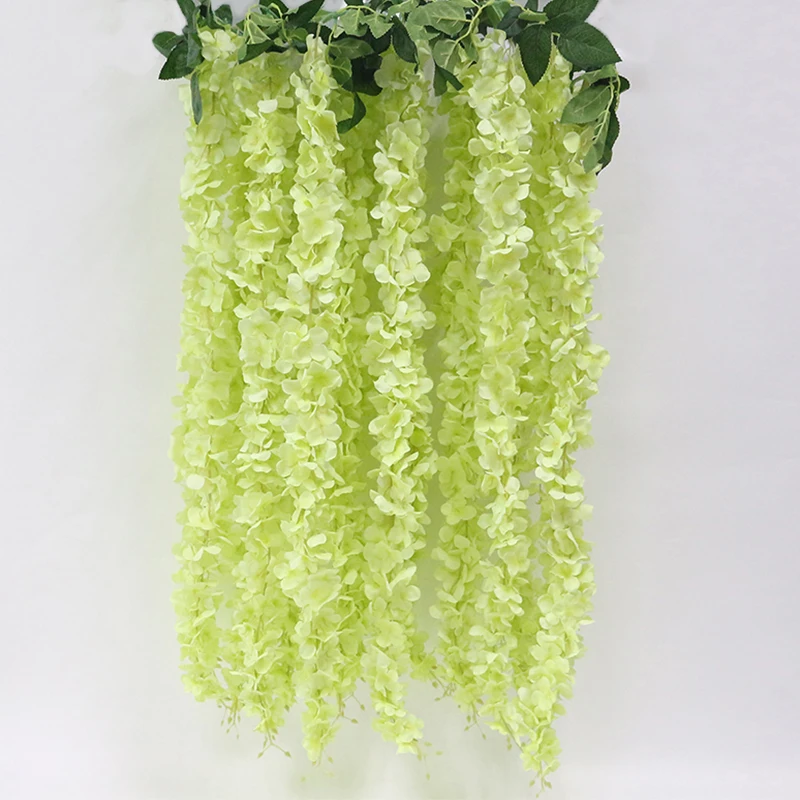 JAROWN Artificial Wisteria Wedding Decorations Flower Vines Silk Flowers For Wedding Home Party DIY Decor Accessories (1)