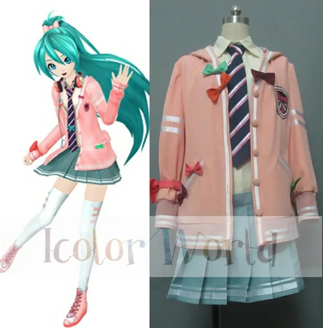 hatsune miku project diva uniform cosplay costume halloween costume