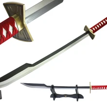 S4127 японское аниме TENGEN KOMAMURA SAJIN меч-ружье металлическое лезвие белый край 37"