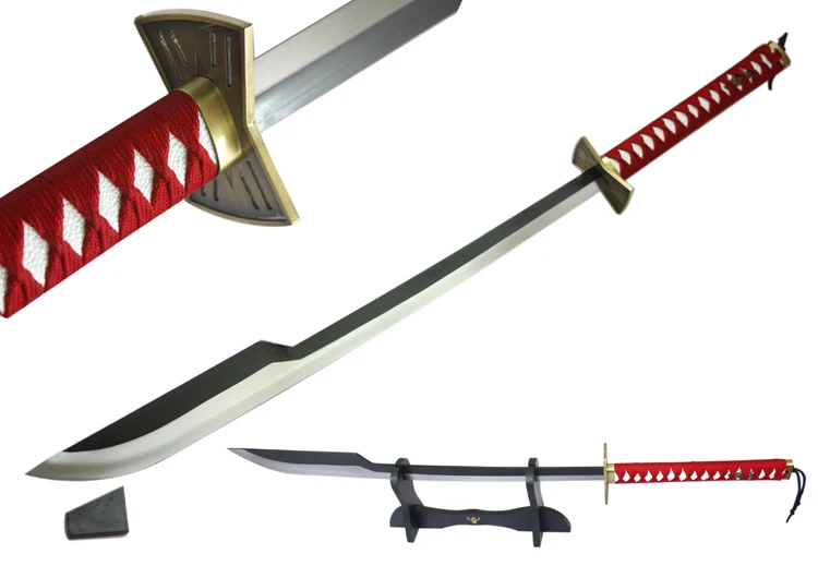 

S4127 JAPANESE ANIME TENGEN KOMAMURA SAJIN SWORD GUN METAL BLADE WHITE EDGE 37"