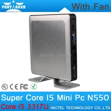 2 г оперативной памяти 8 г SSD только Partaker N550 Linux тонкий клиент мини-пк с процессор Intel I5 3317U процессор мини шт станция с вентилятором