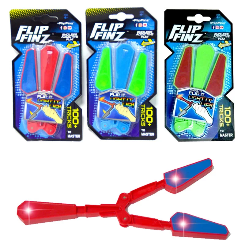 

Children Flip Butterfly Knife Flipper Toys Endless Addictive Fun Twirl It With LED Master Light Up Finz Toy 100 Tricks