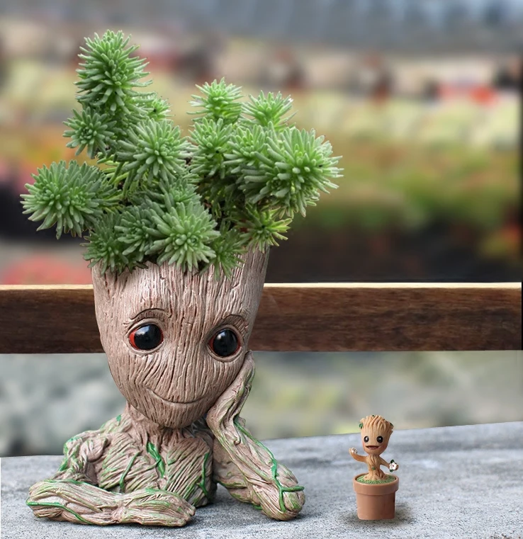 

Fashion Flowerpot Baby Action Figures Cute Model Toy Pen flower Pot Best Christmas Gifts For Kids