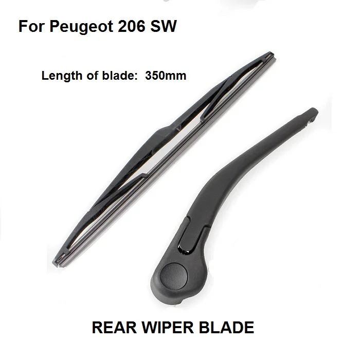 Rear Windshield Window Wiper Arm + Blade Set For Peugeot 206 SW Estate