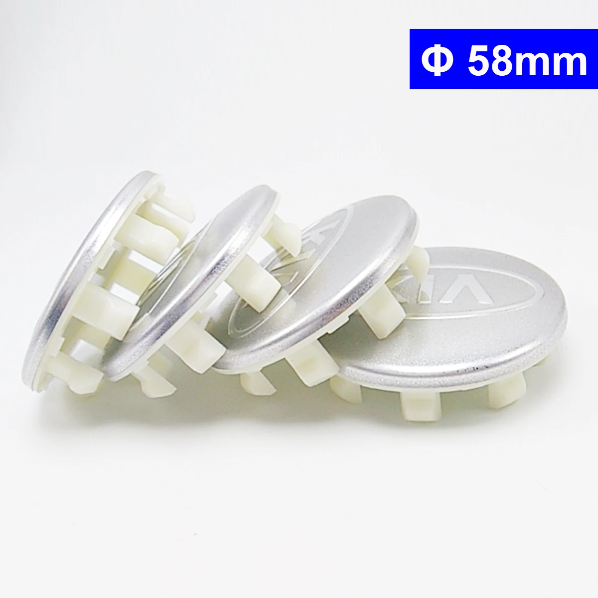 4 Pcs 58mm Outer Diameter Car Wheel Center Hub Caps Cover for Kia K5