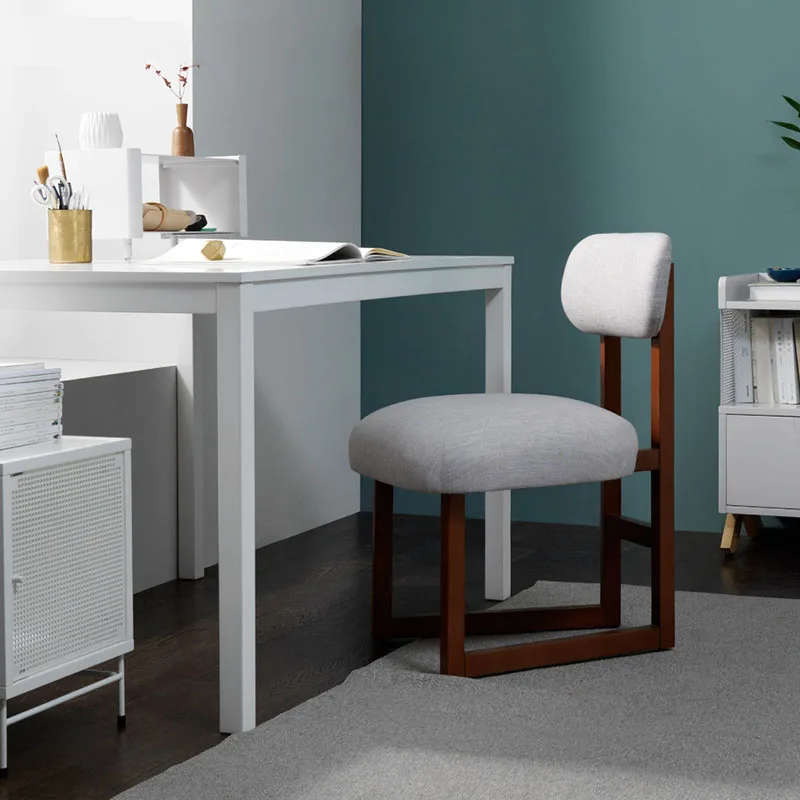 

Nordic solid wood soft chair restaurant electric competition leisure coffee shop bedroom study modern comfortable back chair