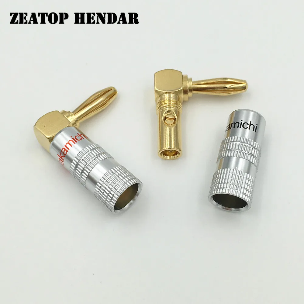 10pcs Nakamichi Right Angle 90 Degree Screws Type 4mm Banana Plug