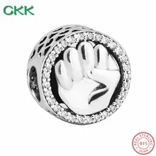 CKK сильная мощная распорка бусины, окруженные прозрачными CZ DIY Fit PANDORA Подвески Серебро 925 для женщин ювелирных изделий CK012