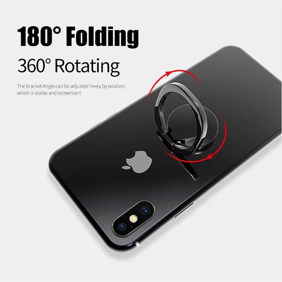 Metal Finger Ring Holder For iPhone 6 7 8Plus X Samsung Huawei Phone Ring Phone Holder Stand For Magnetic Car Phone Holder Stand