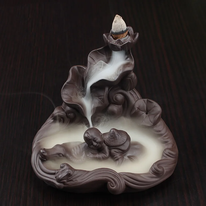 Backflow Incense Burner Mountain Ceramic Incense Censer Smoke Backflow