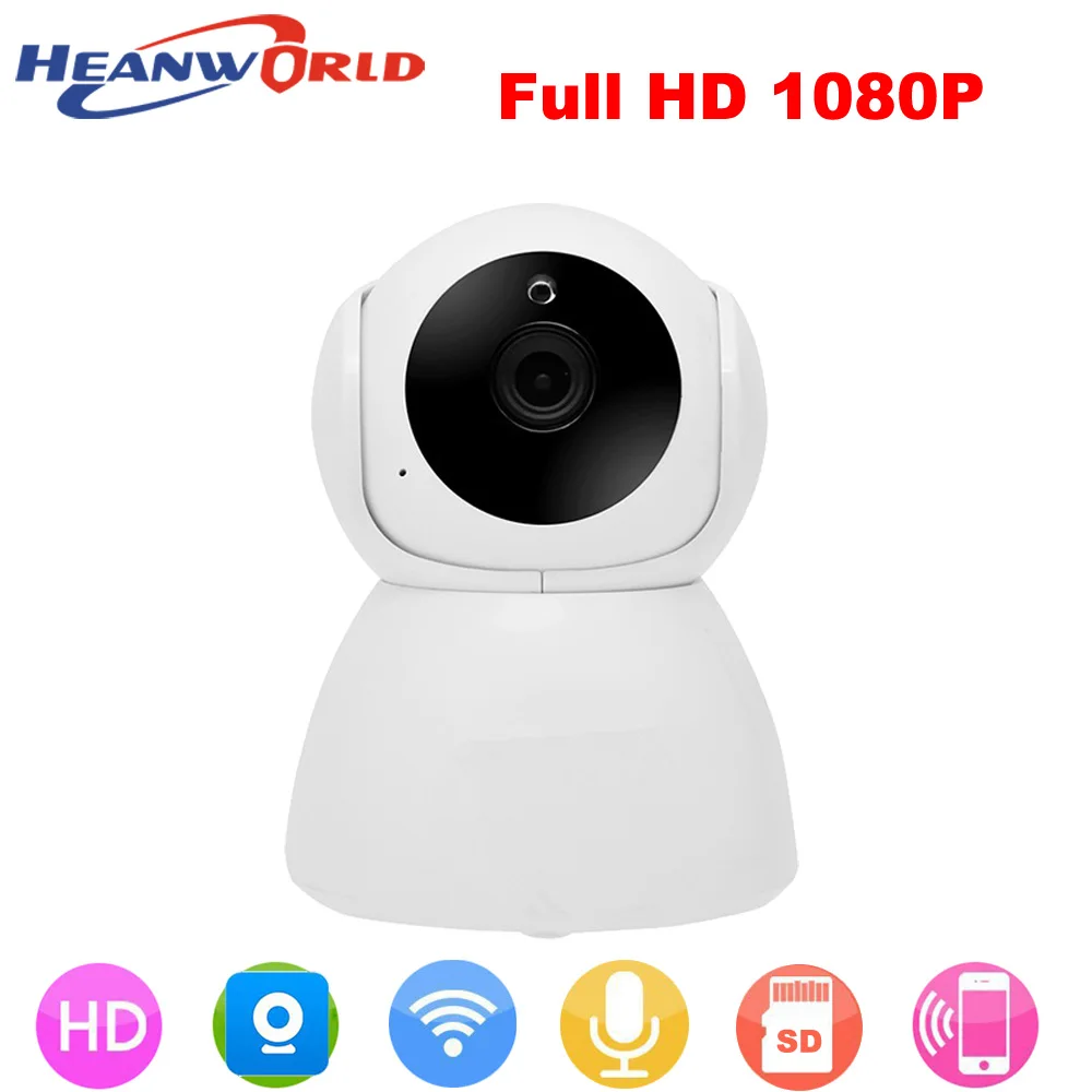 Heanworld Беспроводной Wi-Fi Камера 1080 P умный Full HD IP Камера PTZ охранных Камера с микрофоном sd слот Используйте V380 app