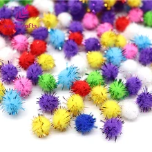 Lucia crafts 100 144pcs lot Pom pom Ball For Christmas Tree Decor DIY Craft Children Toys