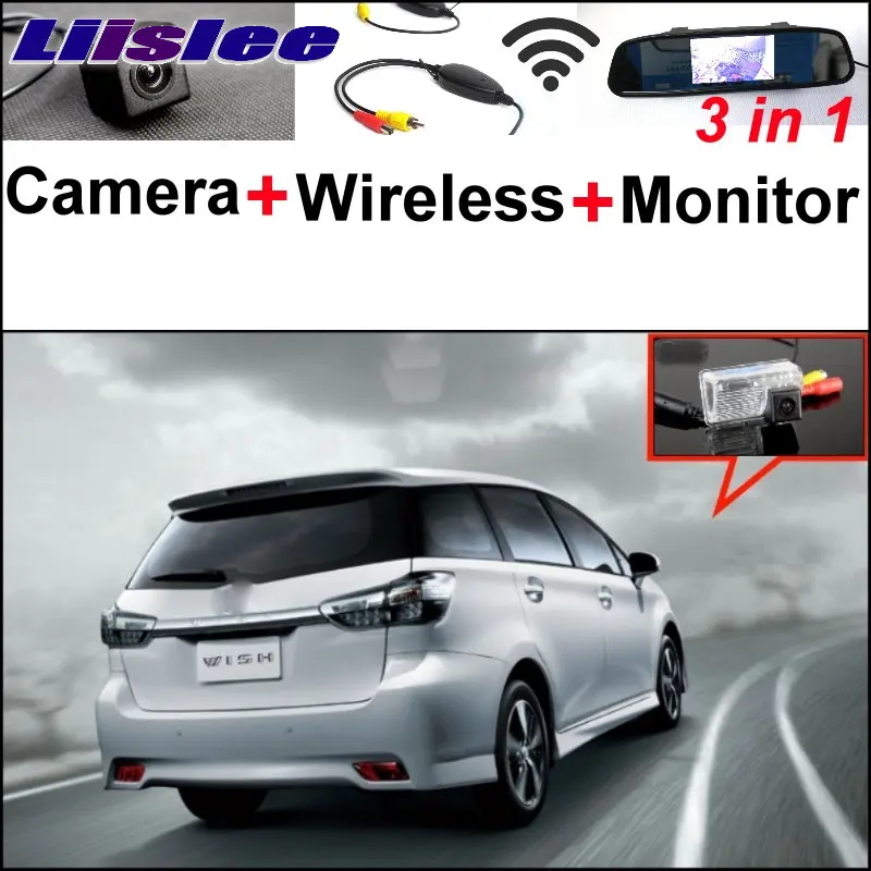 Liislee для toyota wish 3 in1 Специальный вид сзади Камера+ Беспроводной приемник+ зеркальный монитор DIY резервная парковка Системы