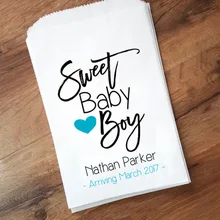 На заказ сладкий малыш мальчик попкорн конфеты буфет обработанные сумки День рождения Свадьба для новобрачных, вечеринка в честь новорождённого пекарня печенья подарочные пакеты