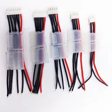 Balance Wire 2s 3s 4s 5s 6s Imax B6 Connector Cable Lipo Battery Charger Cable 100mm 22AWG Diameter 0.08 Heat up to 200 Degree