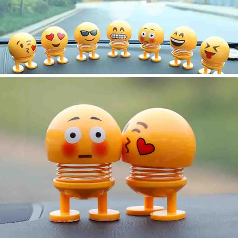 

OVERE Univeresal Car Styling Emoji Ornaments For Peugeot 208 308 BMW Honda Civic Kia VW Golf 4 7 Kids Toys Funny Toy Accessories
