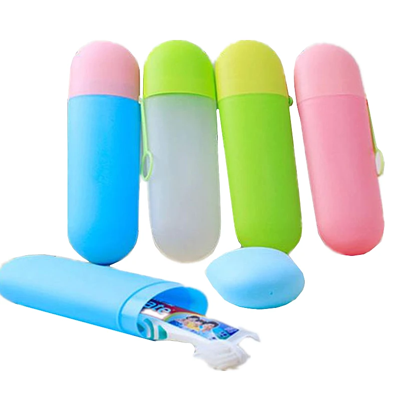 

Portable Travel Toothbrush Storage Box Protective Cover Camping Travel Kit Organizer Transparent Portable Storage Case 40D13