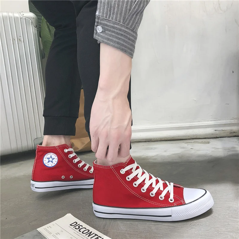 Sport blanc Haut Unisexe Vulcanisé 44 rouge Taille bleu Toile Chaussures vente De Chaude Été Noir 2018 dessus Royal Femmes 35 hommes Mode Femme Opwn7gRqd