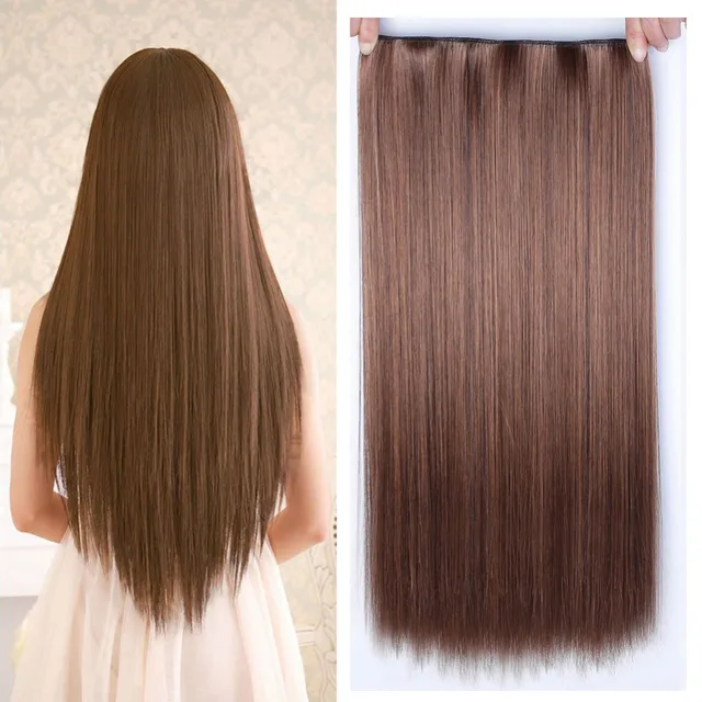 Best Offers 24" Long Straight High Temperature Fiber Synthetic Clip in Hair Extensions for Women AOSIWIG Best Offers 24" Long Straight High Temperature Fiber Synthetic Clip in Hair Extensions for Women AOSIWIG