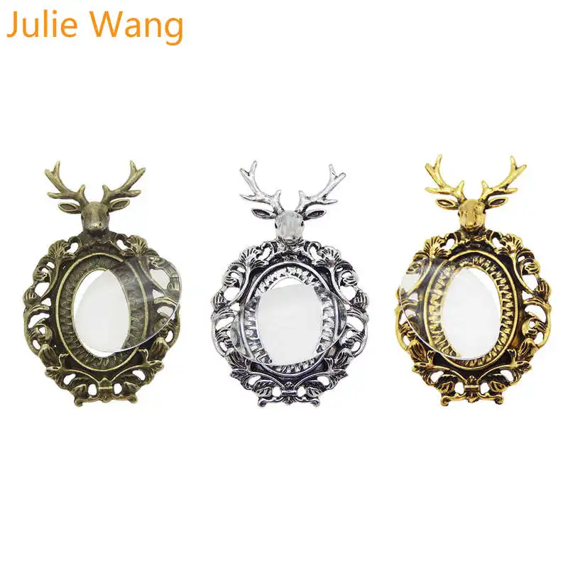 Ожерелье подвеска Julie Wang с кабошоном ожерелье из сплава|Ювелирная фурнитура и