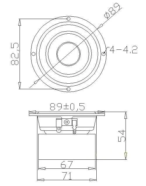 3.5 polegada 4ohm 8ohm 12 W Full