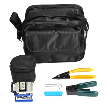 

FTTH Fiber Optic Tools with FC-6S Optical Fiber Cleaver Cutter and Fiber Cable Strippers