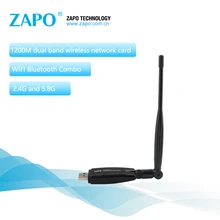 ZAPO Bluetooth 4,1 добавить 5G WiFi AC 1200 Мбит/с беспроводной USB 3,0 LAN адаптер с высоким коэффициентом усиления поворот антенна Сеть карта для Windows Linux