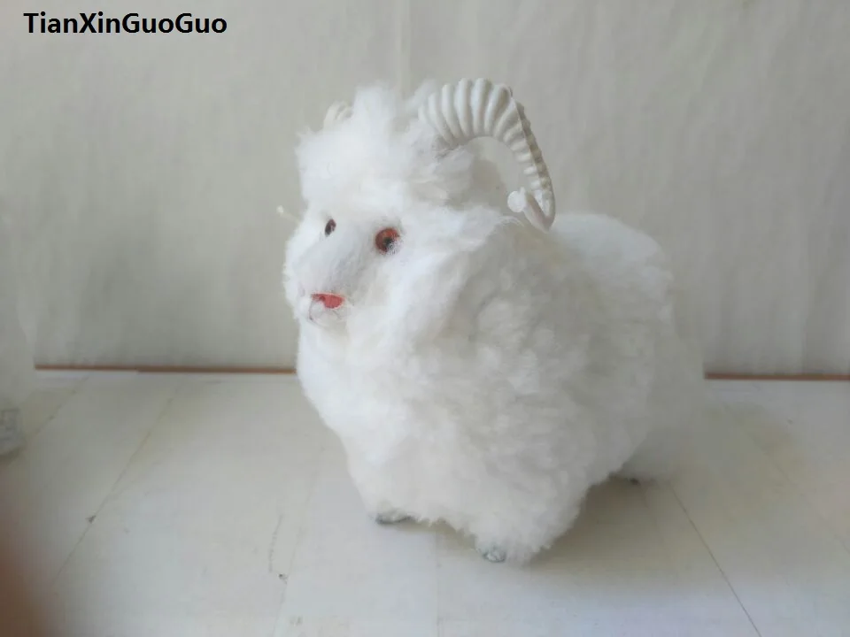 

simulation white sheep hard model polyethylene&furs 17x13cm sheep prop,home decoration gift s1673