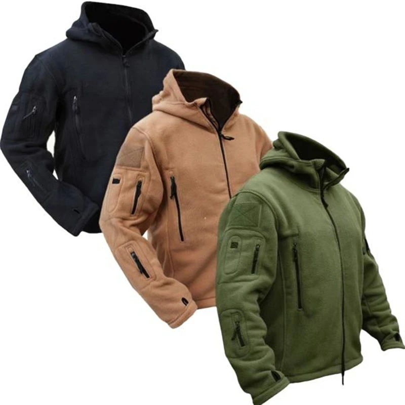 Kaufen Männer Taktische Militärische Winter Fleece Mit Kapuze Jacke Softshell jacke Polartec Oberbekleidung Armee Kleidung