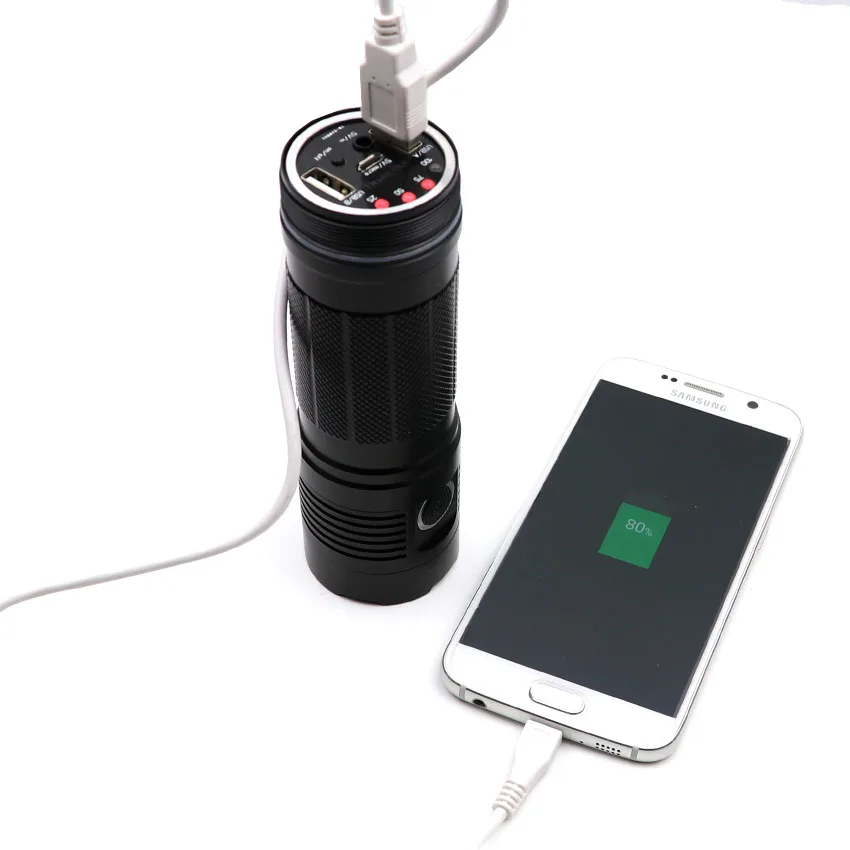 Уличный мощный светодиодный фонарик Xlamp XHP70 XHP50 XPL Hi L2 USB фонарь светильник