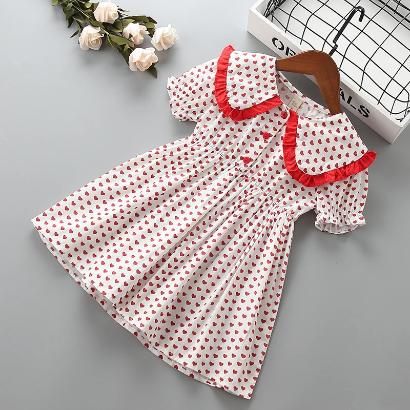 

2-6 years High quality girl dress 2019 new summer fashion bow stripe kid children girl clothing party formal princess dress
