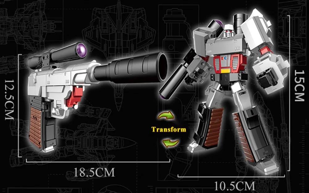 Трансформация сборка пистолет робот военная модель металлический сплав деформация фигурки героев робот мальчики подарок развивающие
