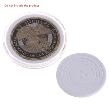 

Clear Coin Box With Adjustable Pad Commemorative Coin Plastic Collection Storage