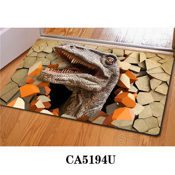 HUGSIDEA, крутые 3D ковры с изображением динозавра для гостиной, Tapis Chambre Enfant, Нескользящие домашние ковры, коврики для кухни и спальни - Цвет: CA5194U