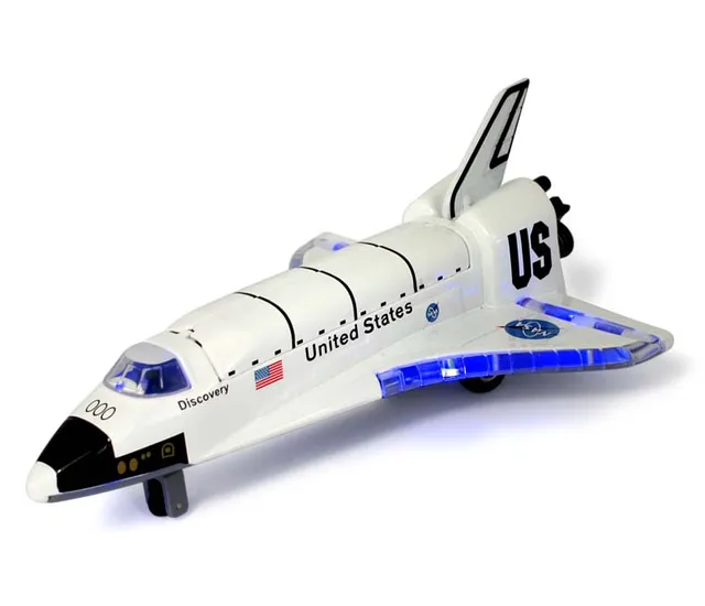 New Alloy Space Shuttle Die Cast Space Craft Space Plane SpaceShip Model 19Cm Length With Light Music For Kids Toys 5