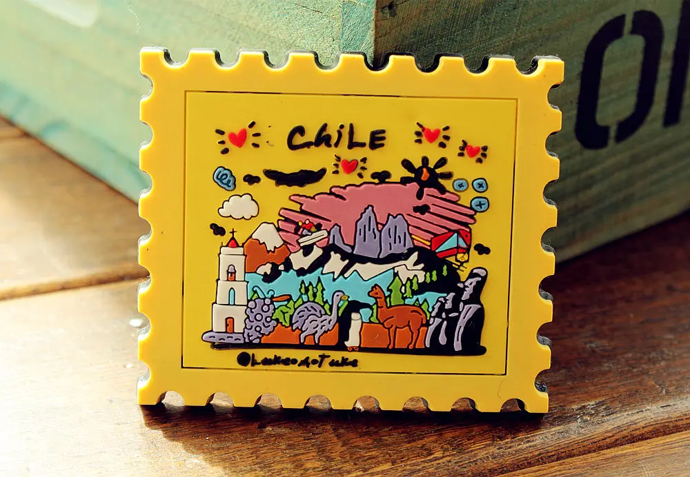

Chile Tourist Travel Souvenir Rubber Decorative Fridge Magnet Funny GIFT IDEA