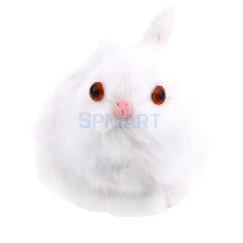 Lifelike Simulation Plush Stuffed Rabbit Hare Bunny Animals Model Figure Plush Figures Soft Toy Home Decoration White